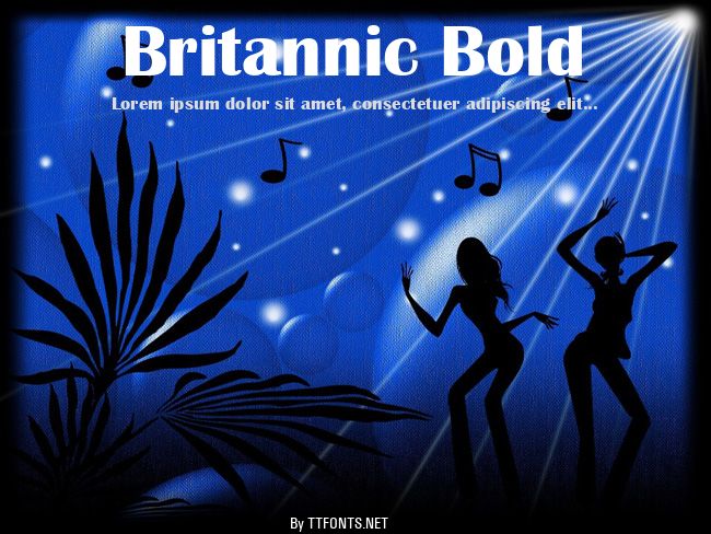 Britannic Bold example